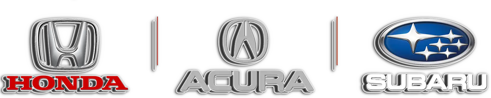 Certified Repair Honda Acura and Subaru logos